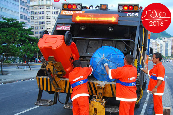 Rio ter esquema especial para recolhimento de lixo durante as Olimpadas