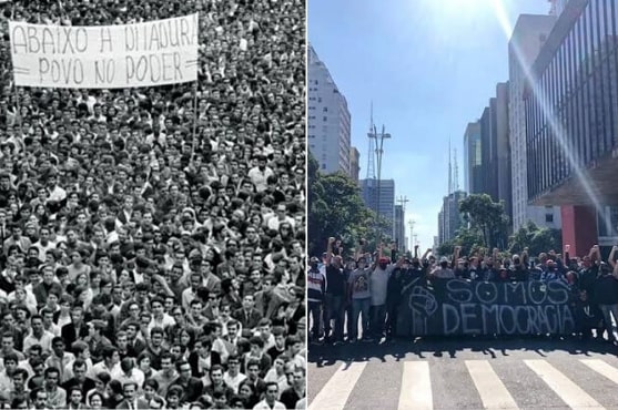 Ex-militantes traam paralelo entre atos de ontem e hoje pela democracia